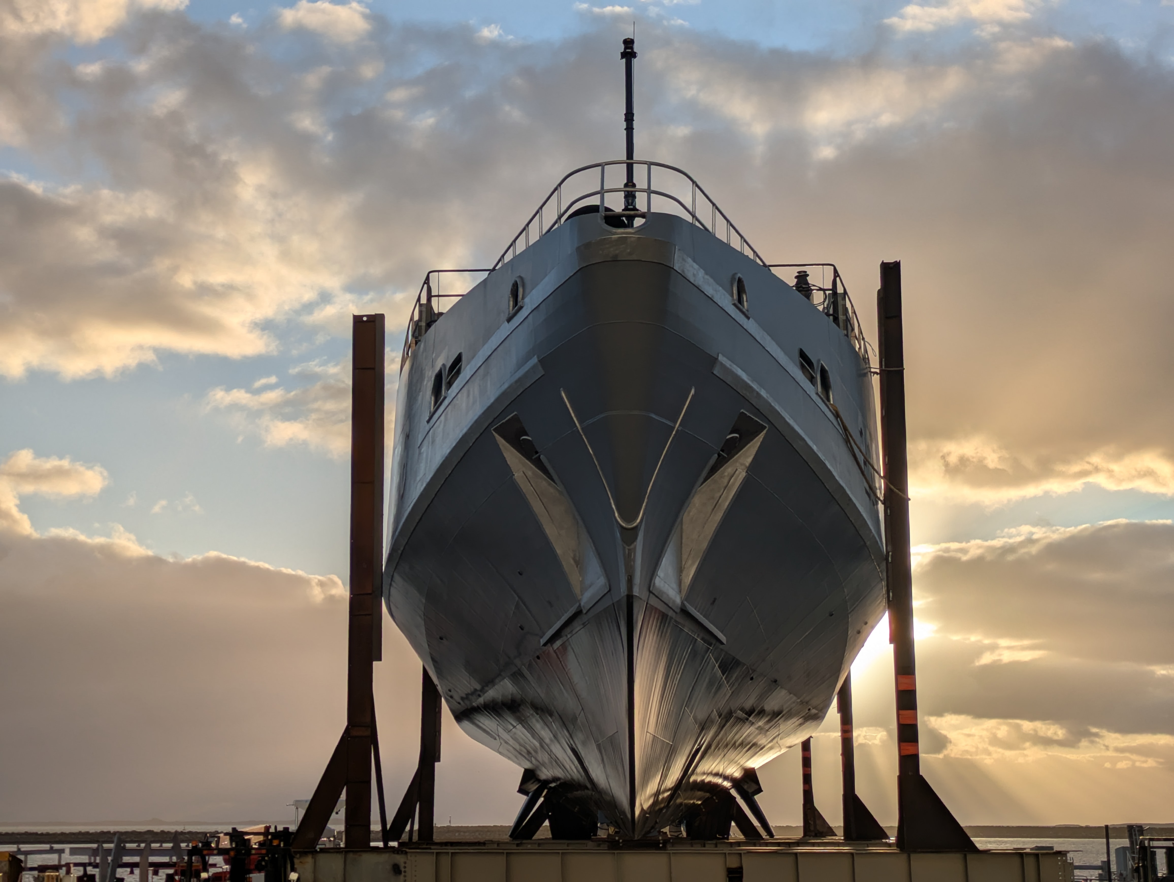 Image of Royal Australian Navy's Cape Class Patrol boat, ADV Cape Hawke, designed and built by Austal Australia 