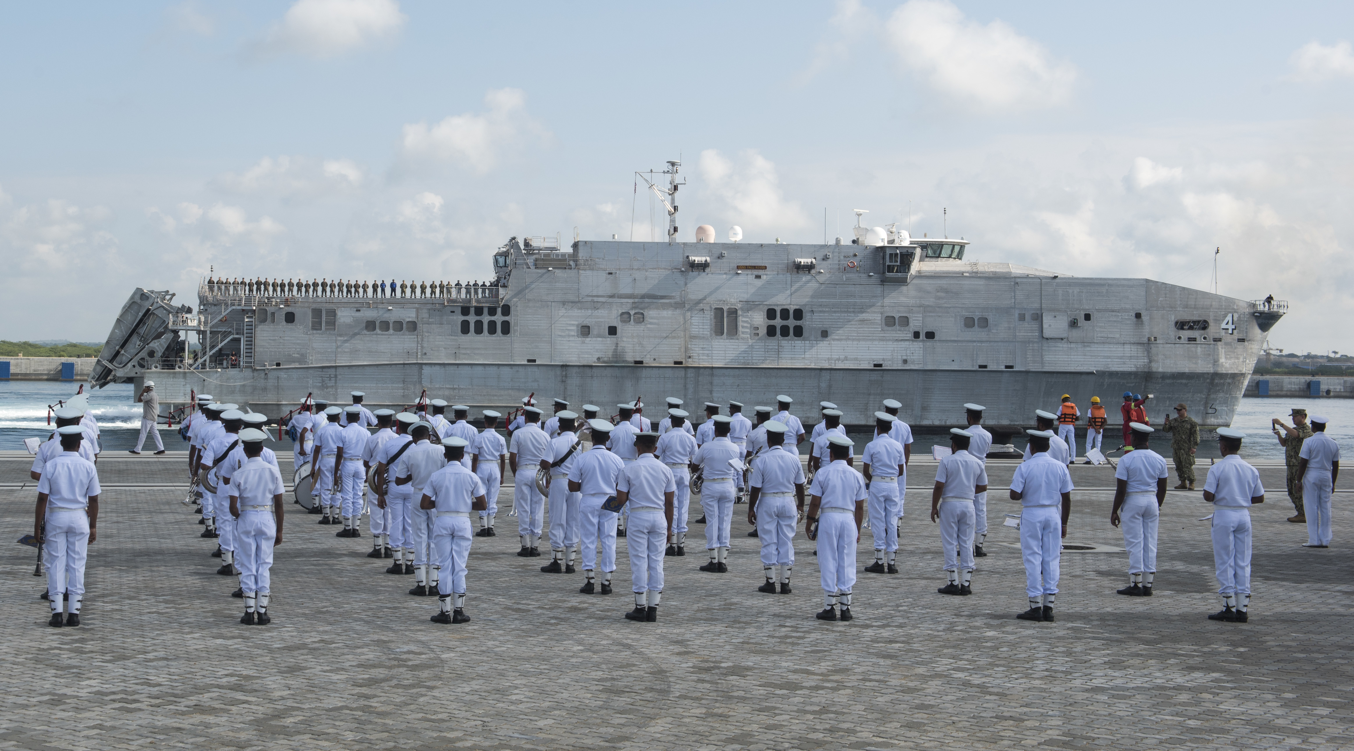 Image of Austal USA's constructed USNS Fall River for the United States Navy.  (U.S. Navy photo by Mass Communication Specialist 2nd Class Joshua Fulton/Released)