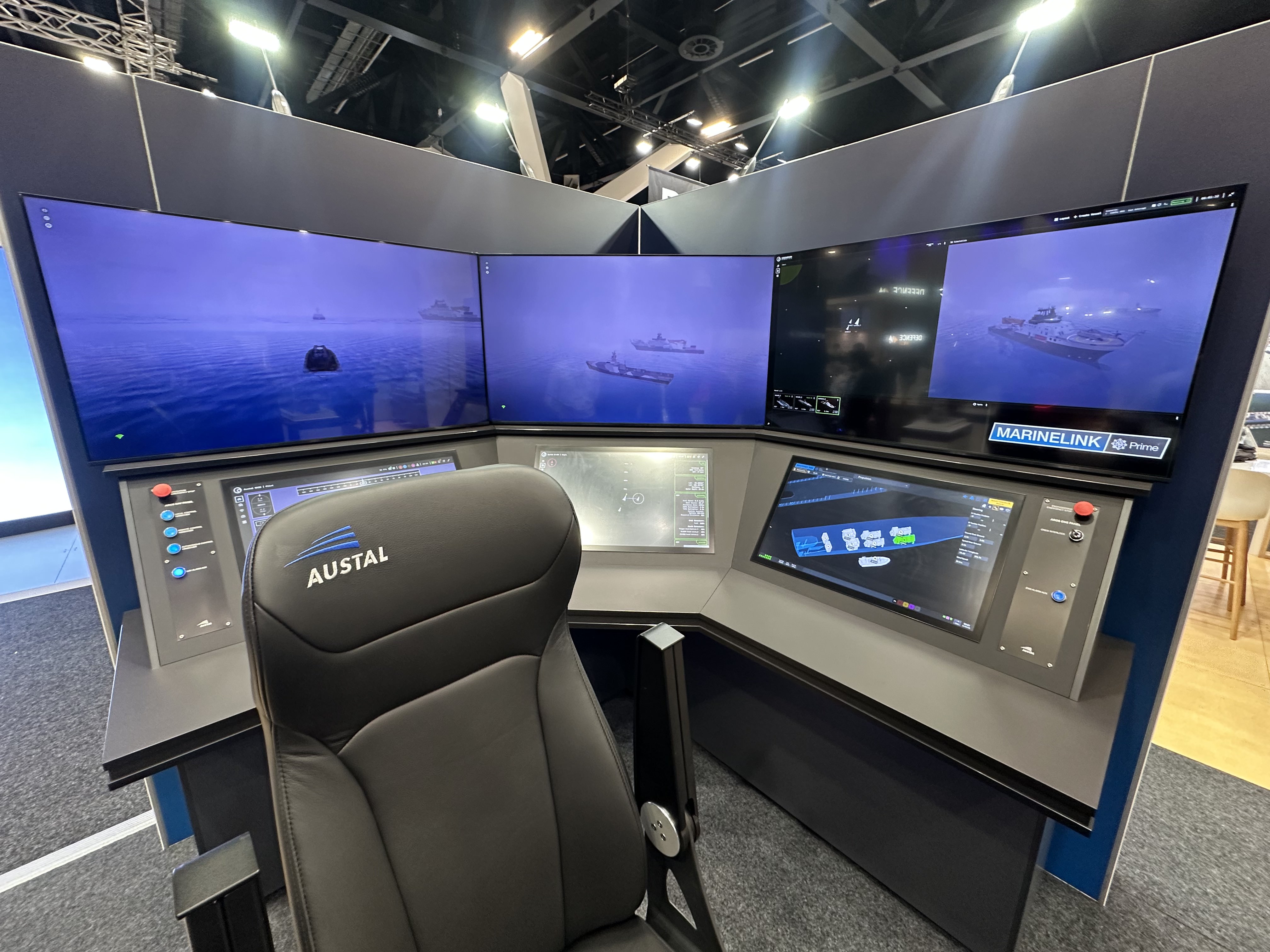 Image of Austal's AROS Console at IndoPacific exhibition in November 2025.