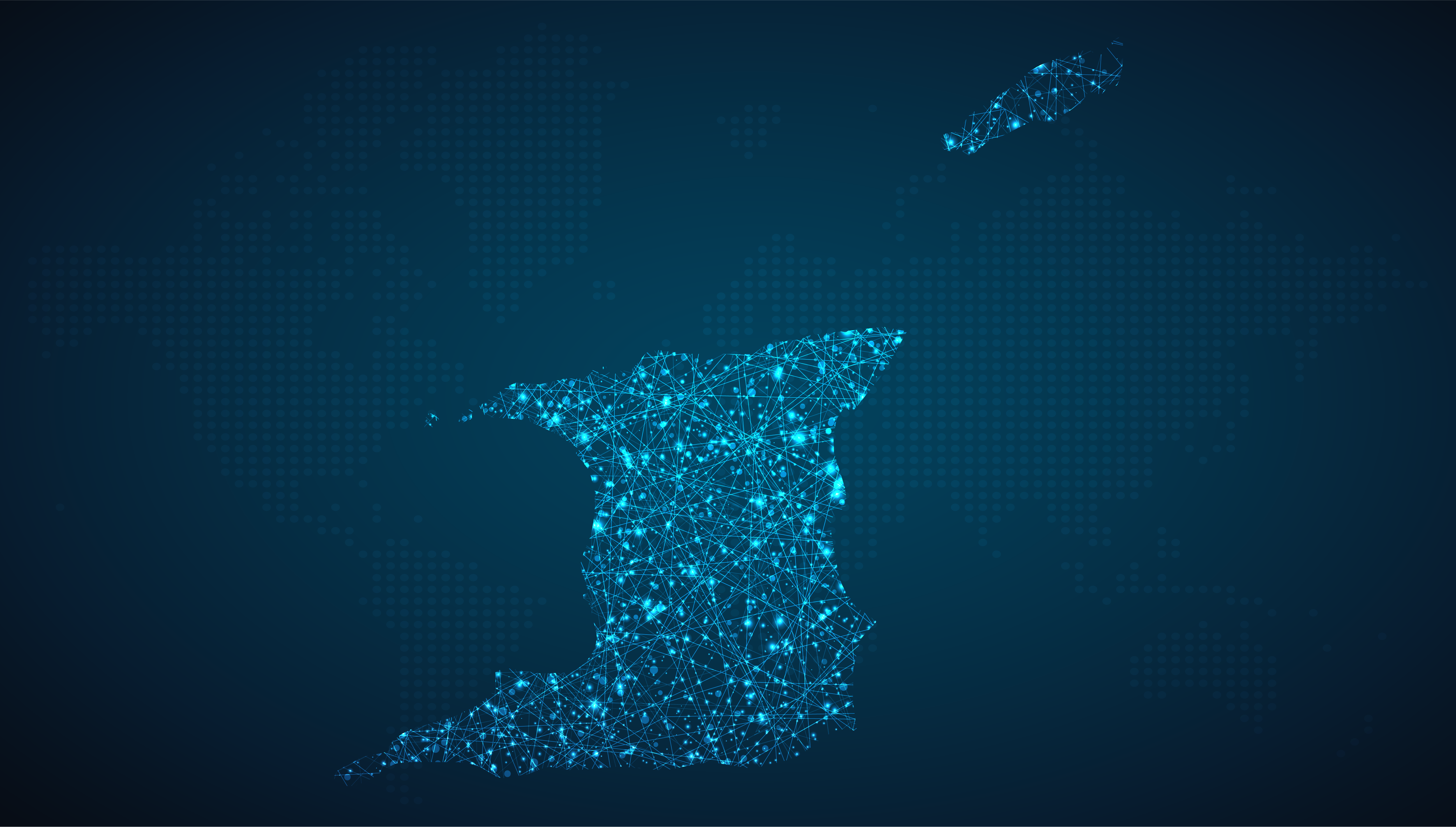 Image of a map representing Trinidad and Tobago.