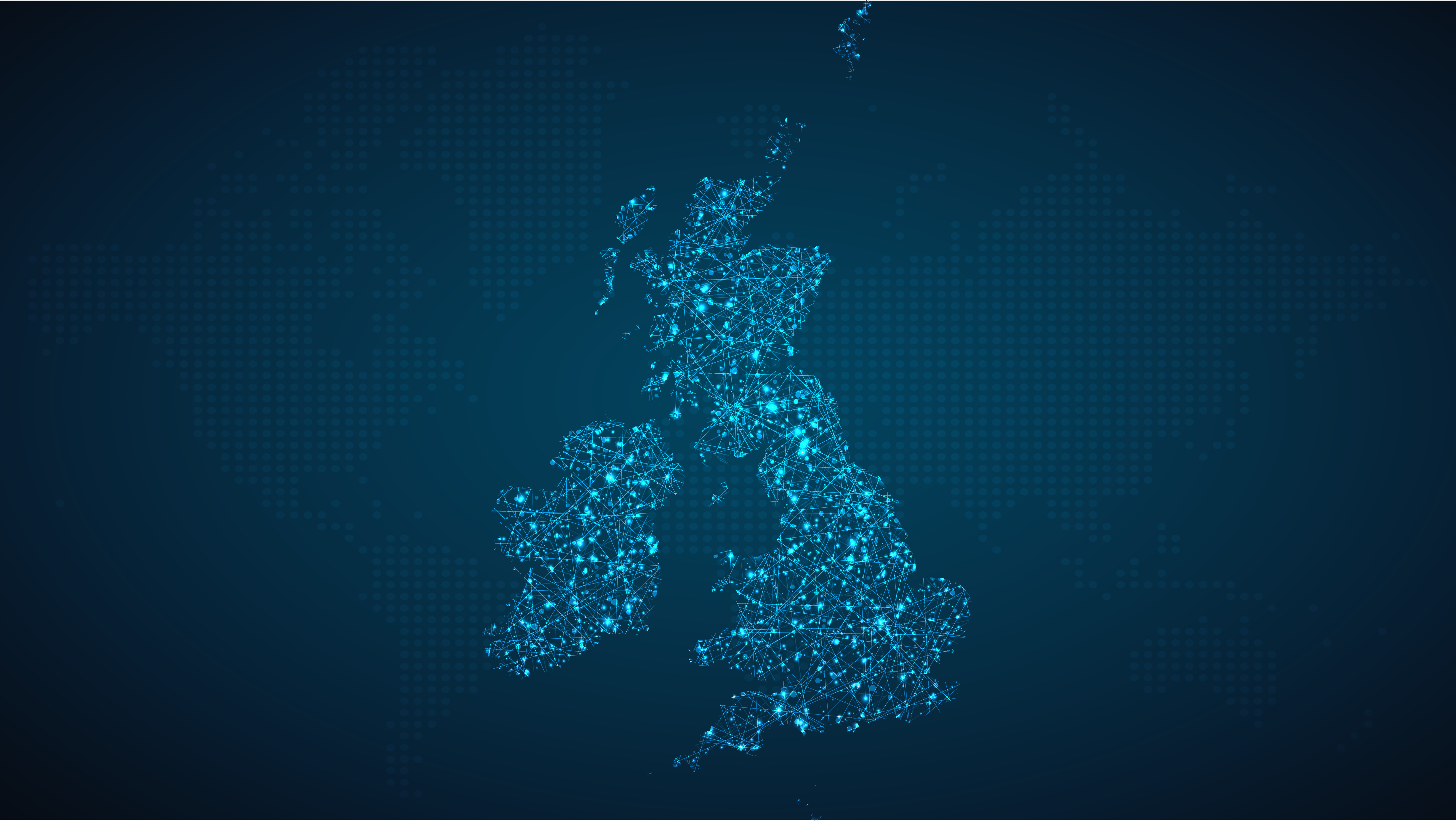 Image of a map representing the United Kingdom.