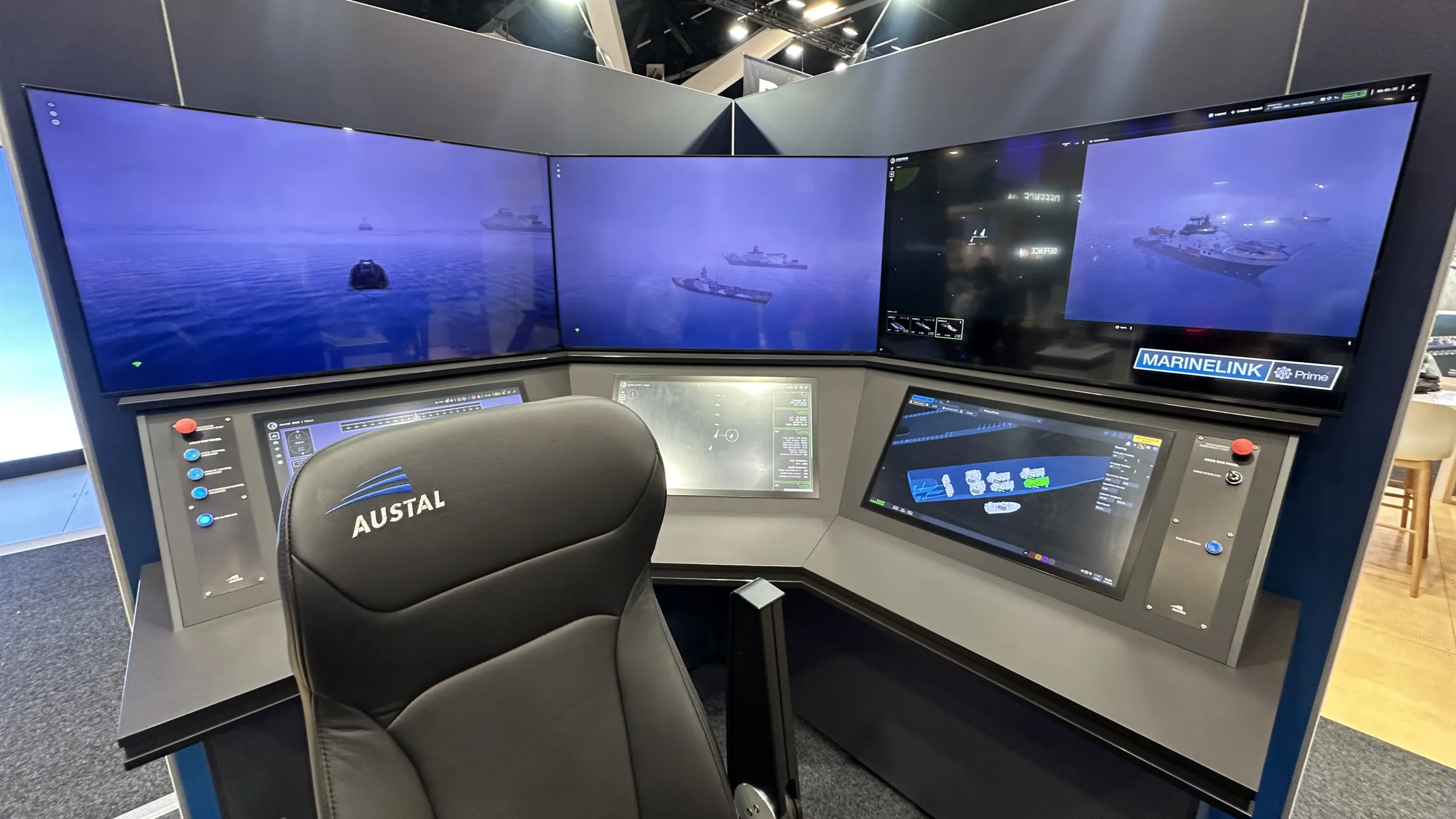 Image of Austal's AROS Console at IndoPacific exhibition in November 2025.