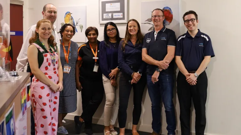 Image of group of Austal employees and others supporting the charity Anglicare WA, Young hearts Programme