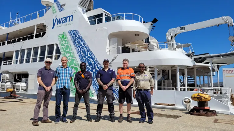 Image of Austal team member during a sustainment service project.