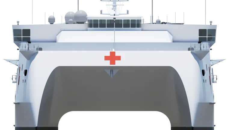Conceptual image of the Expeditionary Medical Ship