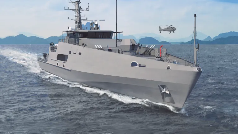 Image of a concept of Austal's Offshore Patrol 60 vessel.