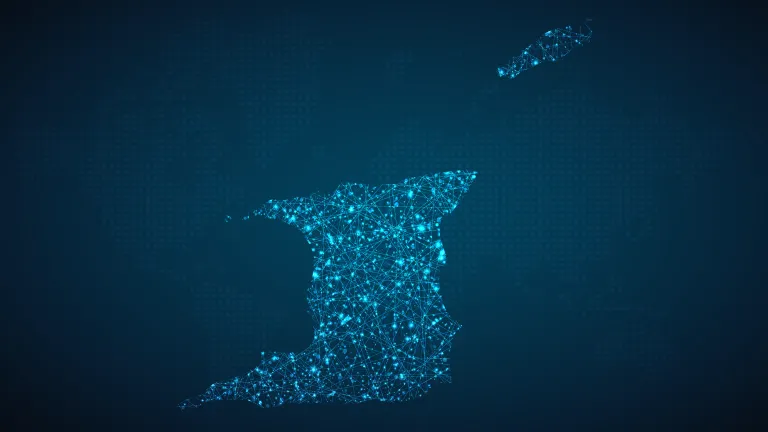 Image of a map representing Trinidad and Tobago.